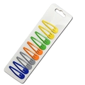 Lot de 10 barrettes BB colorées en métal pour filles présentées sur carte - Couleurs Vives Mélangées