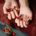 JP1277-Red White Santa Reindeer