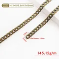 Flat metal crossbody chain strap in antique bronze finish, 2.5mm thickness - H13NK-2.5x9.5x13mm / Bronze