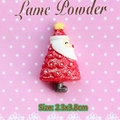 Macro view of a 2.3x3.8cm red glitter Santa Claus resin accessory for DIY crafts - Santa Christmas Tree-Red