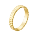 Minimalistischer S925 Sterlingsilber Ring mit vertikalen Streifen und Gold-Finish - US 7 / Gold