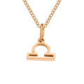 Elegant rose gold Libra zodiac pendant necklace with a polished minimalist finish - Libra-Rose Gold
