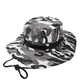 Detail eines Camo Boonie-Huts mit Metallösen und verstellbarem Windschutzriemen - M (56-58cm) / US-Camouflage Stil C
