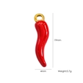 14K gold plated red chili pendant charm in stainless steel with 19x4mm measurements - 8 Chili