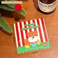 Cute cartoon puppy Christmas packaging card with red stripes measuring 10x10cm - Style 1 Red - Schnauzer Puppy Header