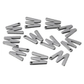 Set of 10 silver stainless steel letter W charms for DIY jewelry making - Letter W