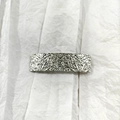 Rectangular silver alloy hair clip with intricate 3D embossed texture and metallic finish - 10# Silver (Embossed Rectangle)