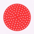 Tappetino rotondo in silicone rosso per friggitrice ad aria con fori di ventilazione - Rotondo 8 Pollici / Rosso