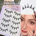 Lot de 5 paires de faux cils style Manga naturels et épais en coffret violet - Cils Manga 69