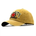 Cappellino vintage giallo zenzero con ricamo 3D e stile in cotone lavato - 04 Giallo