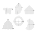 Juego de 6 moldes de silicona translúcida para colgantes navideños de resina en varias formas - Hojas de Película Selladora (Juego de 6)