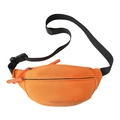 Orange waterproof sports waist bag with black adjustable strap and brand woven label - Orange