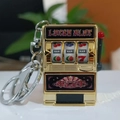 Mini golden lucky slot machine keychain toy with functional lever and casino theme - Gold Lobster Clasp / 1000 Minimum Order