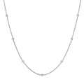 Minimalistische zilveren slangenketting met zeven gepolijste kralen voor dames - Zilver