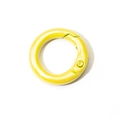 Bright yellow round spring ring buckle with polished UV plating finish for DIY keychains - Yellow