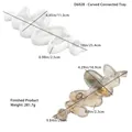 Détails du moule en silicone incurvé pour plateaux de rangement DIY avec dimensions - D6028-Série Courbe Plateau Relié Moule en Silicone