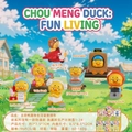 Funny duck crystal stone blind box figurines with cute lifestyle poses for desk decor - 80230 Ugly-cute Duck Set 6 / Full Set