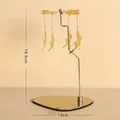 Golden rotating dream elf windmill decoration, 18.5cm tall metallic fairy ornament - Dream Fairy / Gold