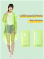 Thickened disposable hooded poncho for adults in translucent forest green color - Adult / Kurashi Green