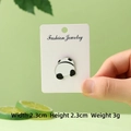 Cute panda back view enamel pin accessory, 2.3cm black and white animal badge - Crawling Panda