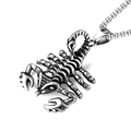 Hip hop silver stainless steel scorpion pendant necklace for men and women - Scorpion + Stainless Steel Chain