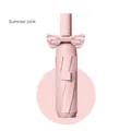 Paraguas plegable automático rosa de verano con un lazo decorativo en la empuñadura - Estilo Lazo Automático / Rosa de San Juan