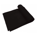 Detail shot of the soft black milk silk fabric texture and neat rolled edges of the headscarf - Black