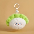 Porte-clés peluche chou mignon avec fausse fourrure douce et visage brodé - Ravioli / 12cm
