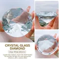 Diamante di vetro cristallo da 80mm con sfaccettature e riflessi arcobaleno per foto - Trasparente 80MM / Bianco Trasparente