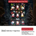 60x90cm Christmas static window cling featuring Santa, snowman and snowflakes - Christmas Static Glue-Free Sticker / 20*30CM*9 Sheets