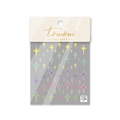 Detail of colorful starburst nail stickers in card packaging with thin resilient material - Colorful Starburst Style (to 353)