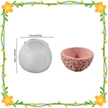 Moule en silicone pour pot de fleurs avec motifs en relief pour bols en résine DIY - Texture Irrégulière-Bol Rond