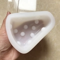 White silicone cheese-shaped cake mold with multiple holes for mousse making - 6212-transparent