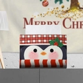 Weihnachts-Pinguin Gewebe-Taschentuchbox mit rotem Karohut und Streifenschal-Deko - Weihnachtspinguin Stil