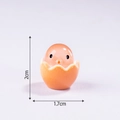 Mini pulcino luminoso in resina a forma di guscio d'uovo, altezza 2cm e larghezza 1,7cm per DIY - Color Carne Luminoso
