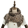 Elegante bufanda con estampado de leopardo de imitación de cachemira para el invierno - Leopardo Café (YR059-3#)