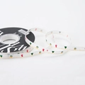 White Christmas grosgrain ribbon with festive tree and sock patterns for gift wrapping - Wind Chimes / 10mm (3/8 inch) / White