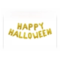 16 inch golden Happy Halloween foil balloon set for holiday party decoration - Gold