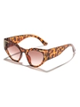 Chic cat eye sunglasses with tortoiseshell frames and gradient brown lenses - Tortoise / Gradient Tea