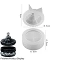 Silicone mold set for vintage embossed round storage jars with ribbon lid detail - Carved Round Storage Box