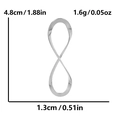 Ciondolo infinito argento forma 8 dimensioni 4,8cm altezza e 1,3cm larghezza vista dettagli - Argento