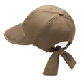 Cappello parasole kaki da donna con tesa larga e fiocco decorativo posteriore elegante - Regolabile / Beige Scuro