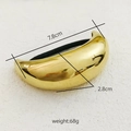 Goldene Haarmanschette aus Metall mit Gummiband, Maße 7,8 cm x 2,8 cm - Groß / Gold