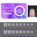 Size chart for matte short almond press-on nails with precise length and width in mm - 420pcs Frosted Traceless 15 Sizes Nail Tips-07