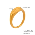 Anello minimalista in acciaio al titanio dorato con incisione 111 e fascia da 0,7 cm - US 8 / Oro Numero 111