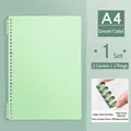 A4 Light Green PP Loose-Leaf Notebook Cover Set with Two Large Rings and High Transparency - 30 Holes A4 / Fresh Green