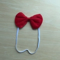 Red bow tie with white elastic strap for animal cosplay costume accessories - Bright Red Bow Tie