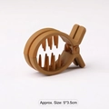 Brown matte shark hair claw clip for high ponytail, sized 5x3.5cm in minimalist style - 5*3.5cm / Linear Light Brown