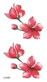 Tatuaggio temporaneo fiori di ciliegio rosa modello LY-045 per donne - Stile Dinamico Ciliegio Rosso Rosa (LY045)