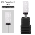 3/32 inch XC large barrel ceramic nail drill bit with professional black storage base - HF-05 Large Barrel Ceramic Drill Bit (XC Extra Coarse)